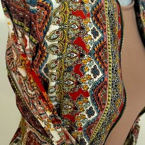 xhilaration colorful lightweight bomber jacket size small